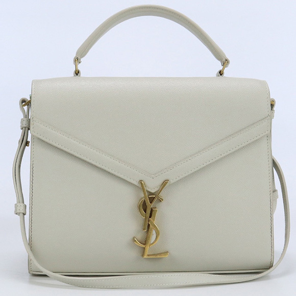Saint Laurent Handbag Leather White Cassandra Top - Picture 1 of 16